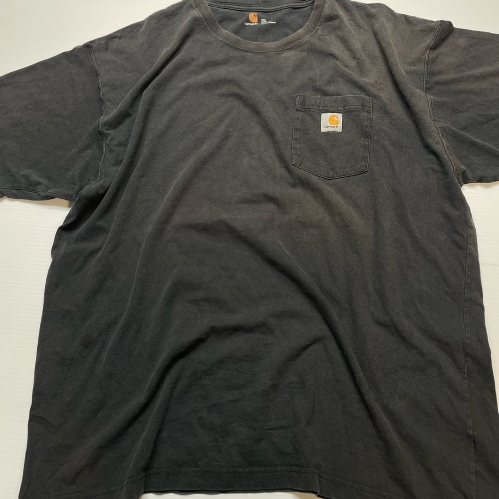 Black Blank Carhartt Pocket Tee Size 2X